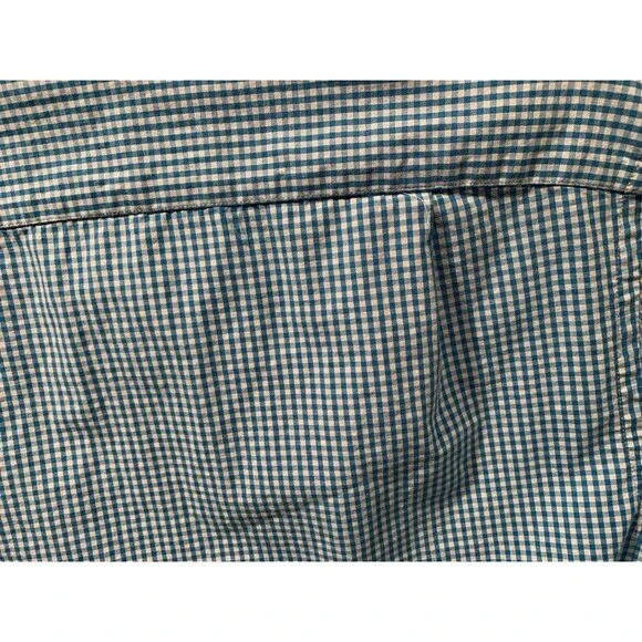 J. Crew 100% Cotton Blue Gingham Medium Slim-16" Collar-42" Chest Button Down - Picture 13 of 14